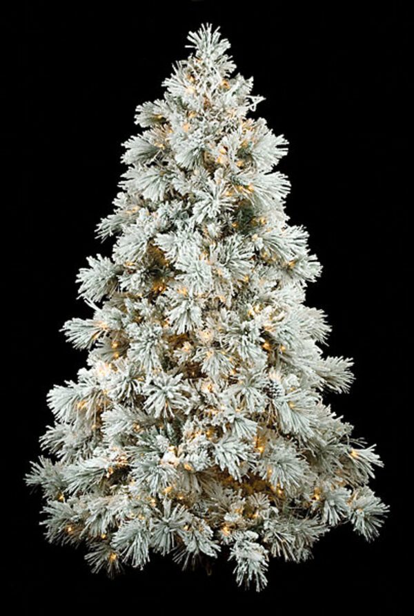 Swiss Flocked Pine  Flocked Medford Pine/1,102 Tips/82 Pine Cones/650 Led Lights/67" Width 7.5