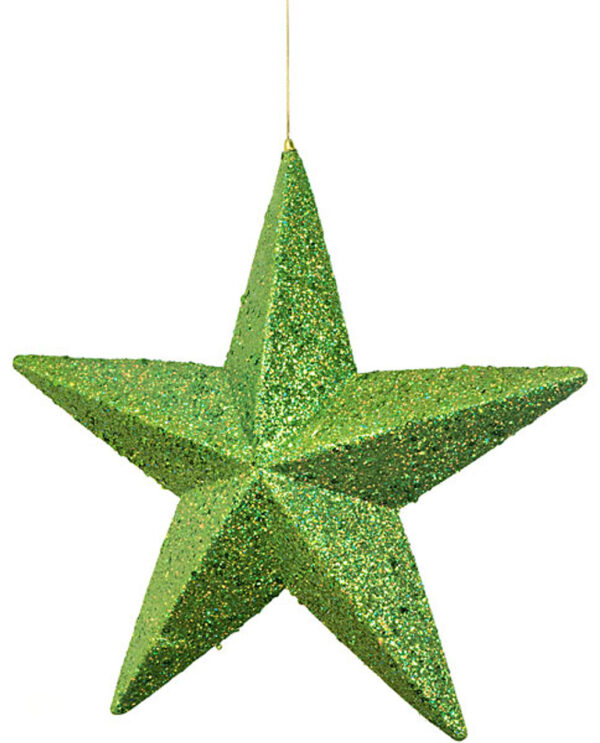 XL Emerald Glittered Star 18"