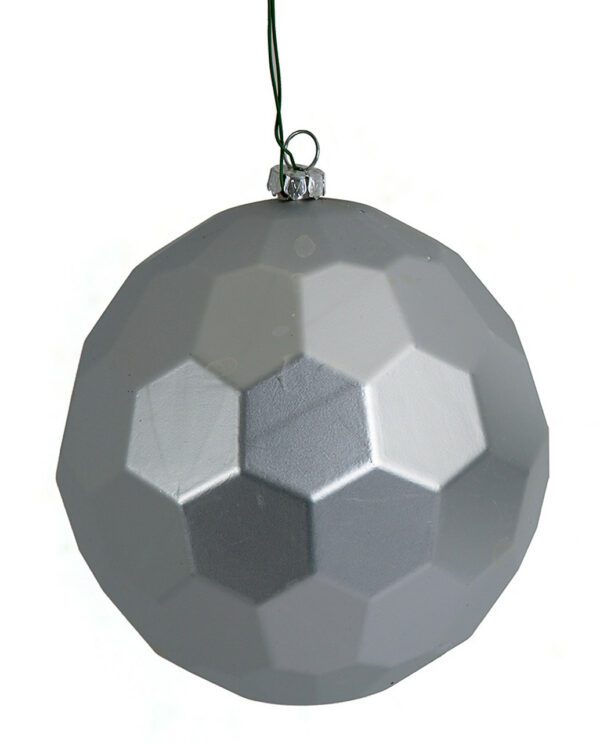 Silver Matte Honeycomb Ball 5" (Qty 12)