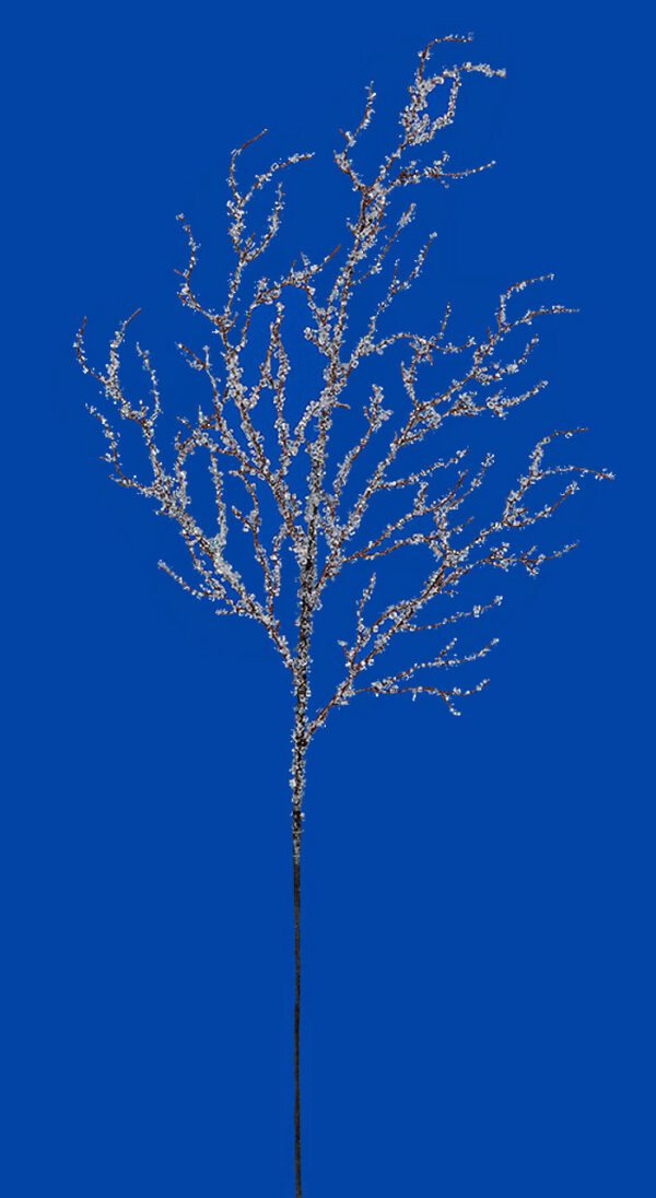 Frozen Icy Twig Spray Silver/Brown 27.5"