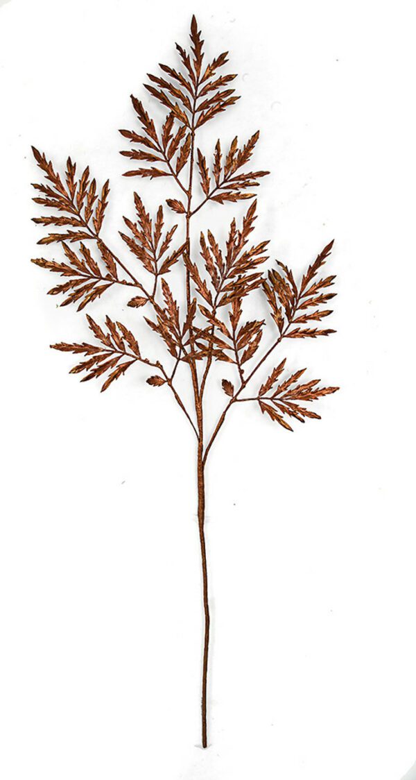 Copper/Brown metallic Fern Spray 40"