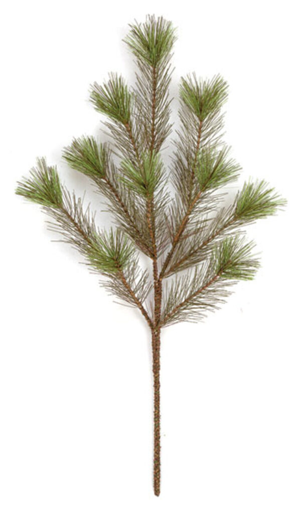 Artificial PVC Pine Spray  Brown/Green 28"