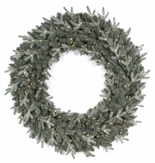 Prelit Twinkling Mountain Fir Wreath 48"