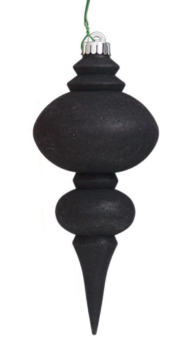 Onyx Flocked Finial 10" (Qty 6)