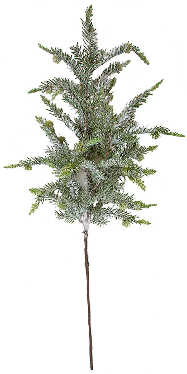 Artificial Snowy Glittered Pine Spray 38"