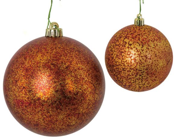 Gold/Brown/Red Speckled Finish Ball 4" (Qty 12)