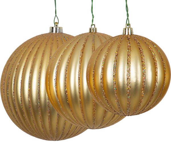 Gold Matte Pumpkin Ball 6" (Qty 12)