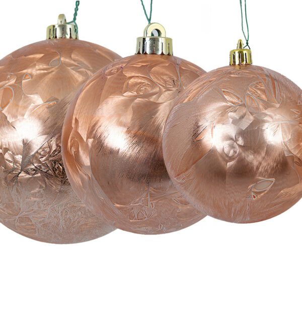 Rose Gold Marble finish Ball 4" (Qty 12)