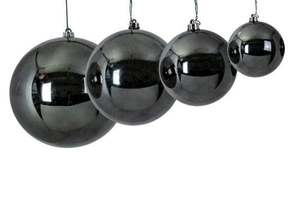 Pewter Reflective Ball 6" (Qty 6)