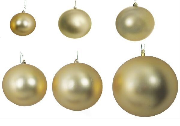 Matte Gold Ball Ornament 8"